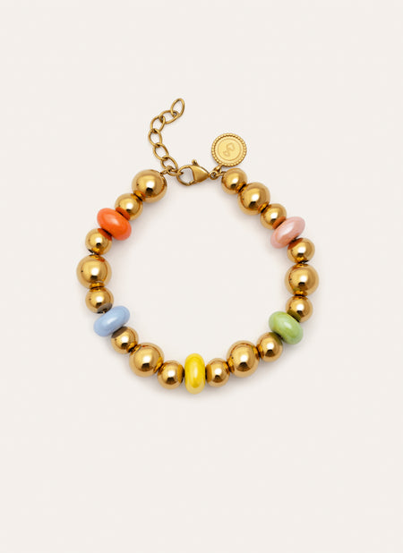 Color Bomb Stainless Steel Gold Bracelet