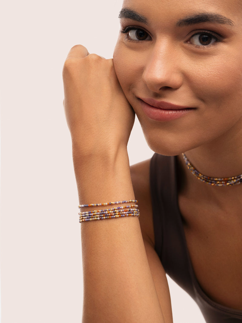 Crystals Cleopatra Stainless Steeel Gold Bracelet