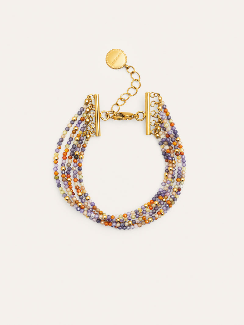 Crystals Cleopatra Stainless Steeel Gold Bracelet