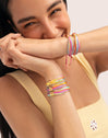 Personalized Color Rainbow Stainless Steel Gold Bracelet