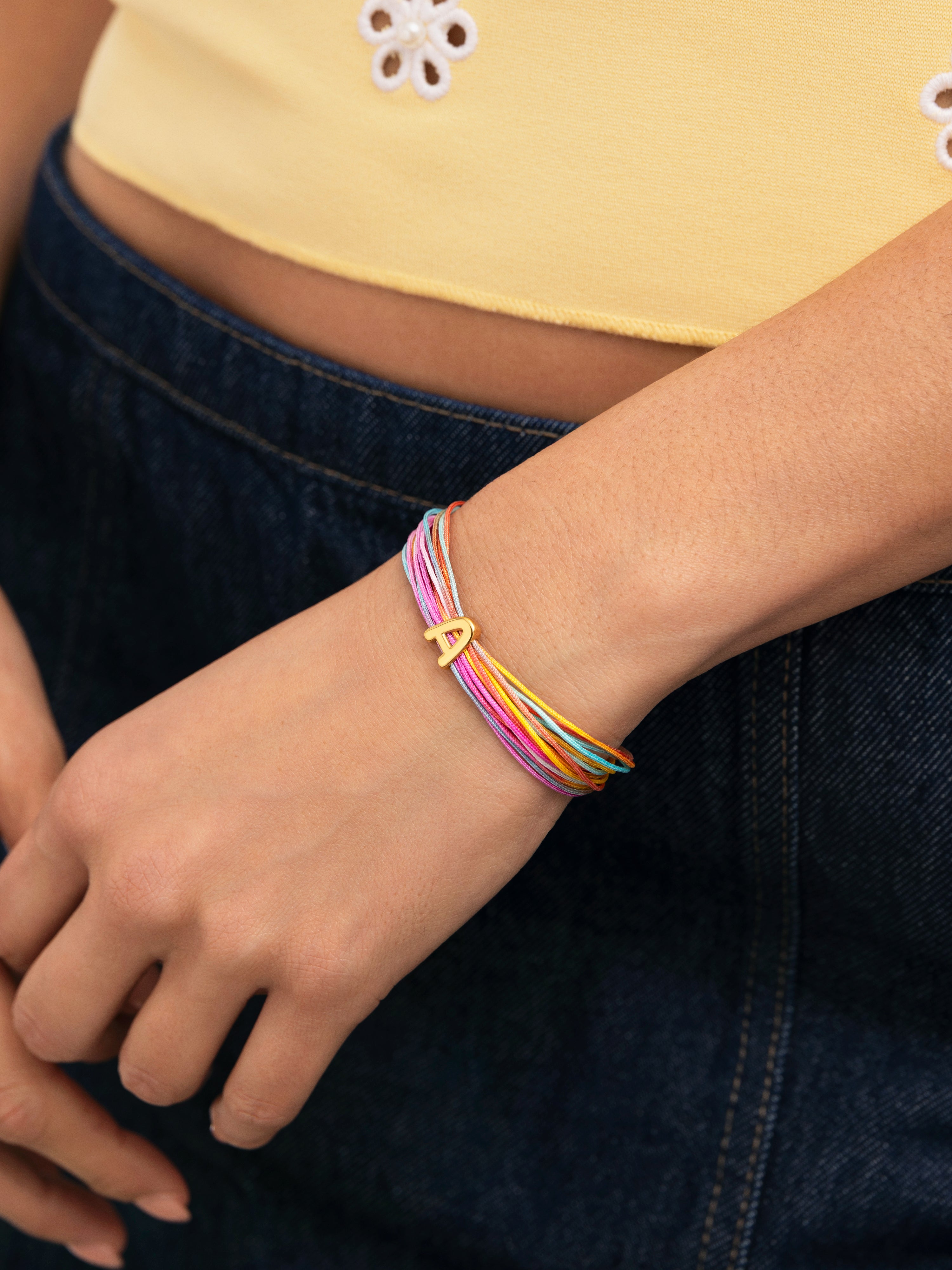 Personalized Color Rainbow Stainless Steel Gold Bracelet