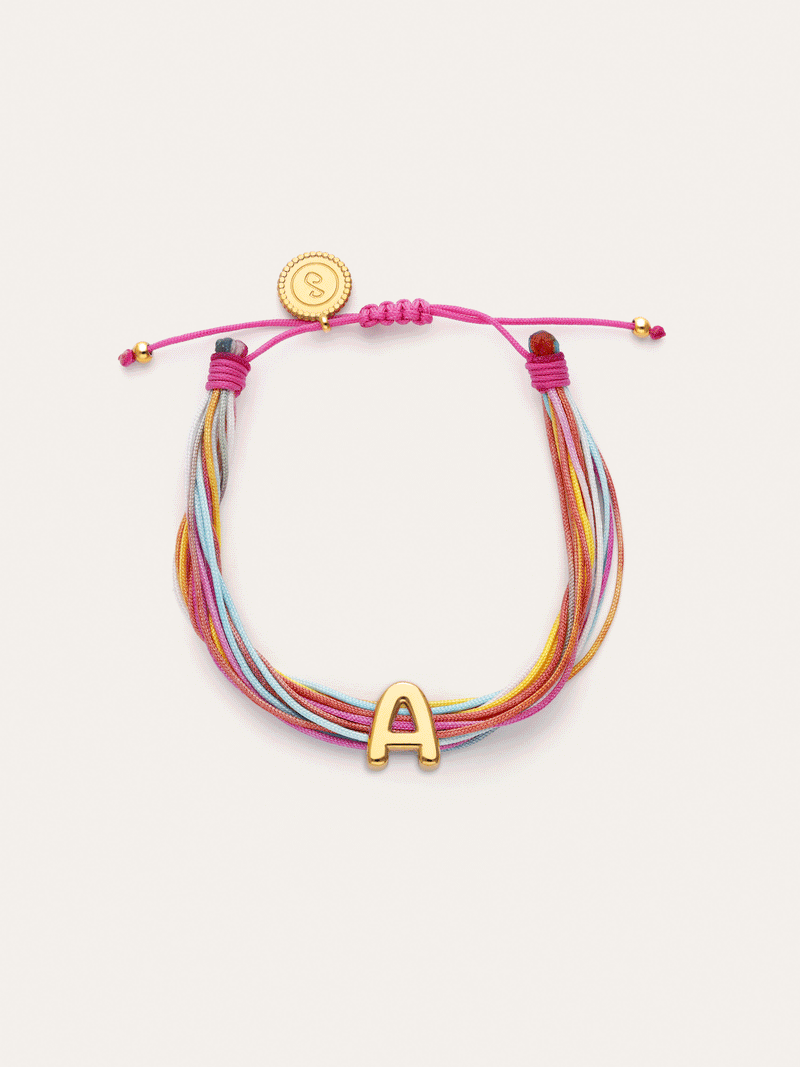 Personalized Color Rainbow Stainless Steel Gold Bracelet