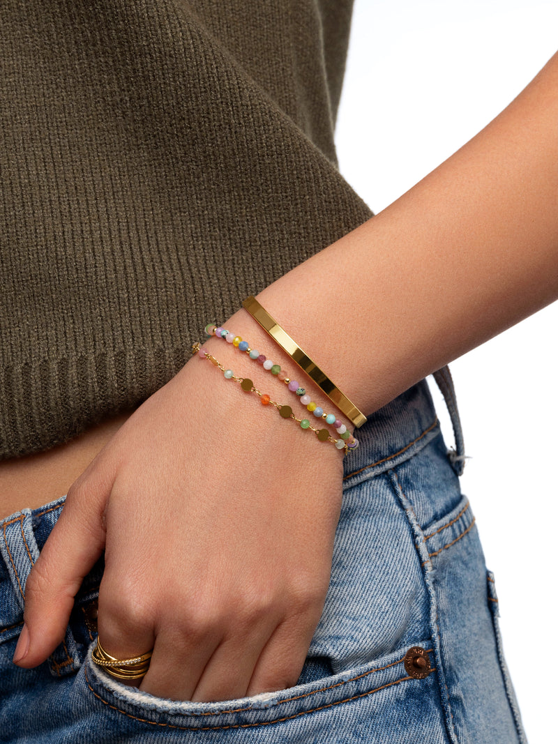 Plate Stainless Steel Gold Bracelet 