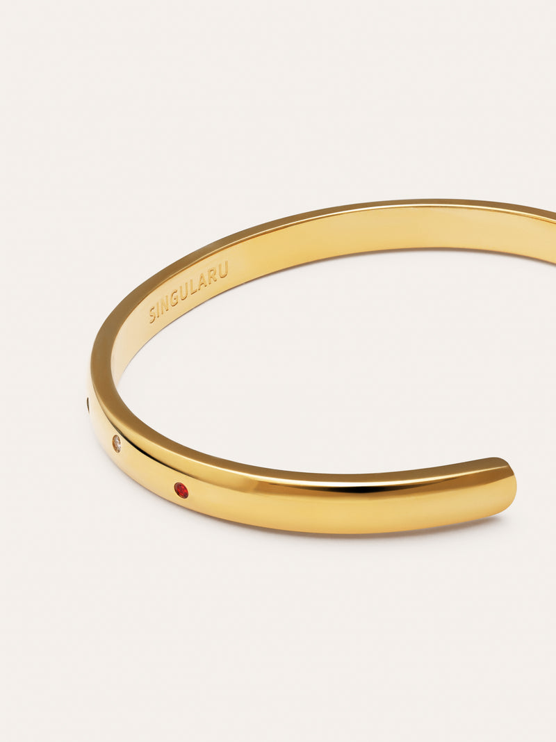 Curve Rainbow Stainless Steel Gold bracelet