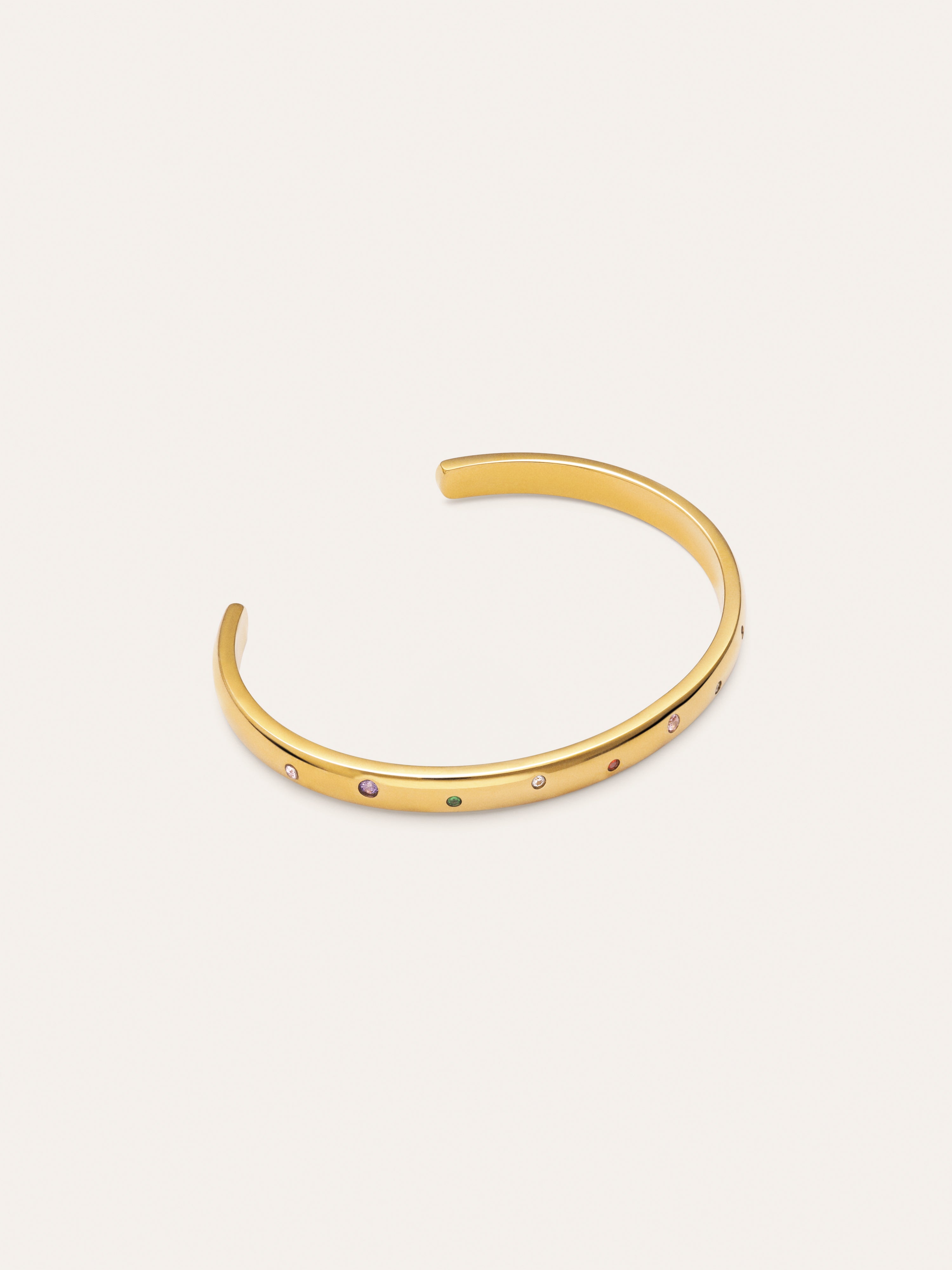 Curve Rainbow Stainless Steel Gold bracelet