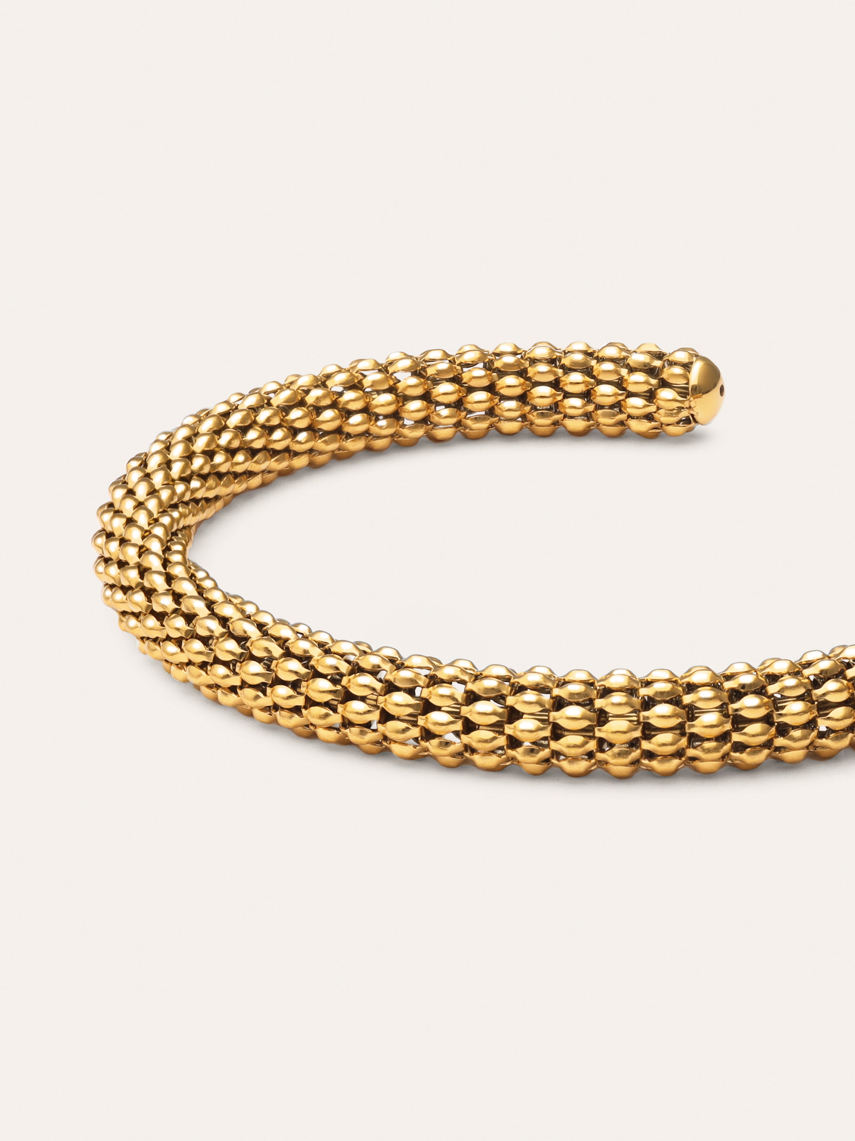 Brazalete Disco Acero Baño Oro