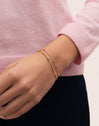 Pulsera Doble Carla Enamel Acero Baño Oro