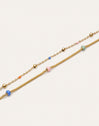 Pulsera Doble Carla Enamel Acero Baño Oro