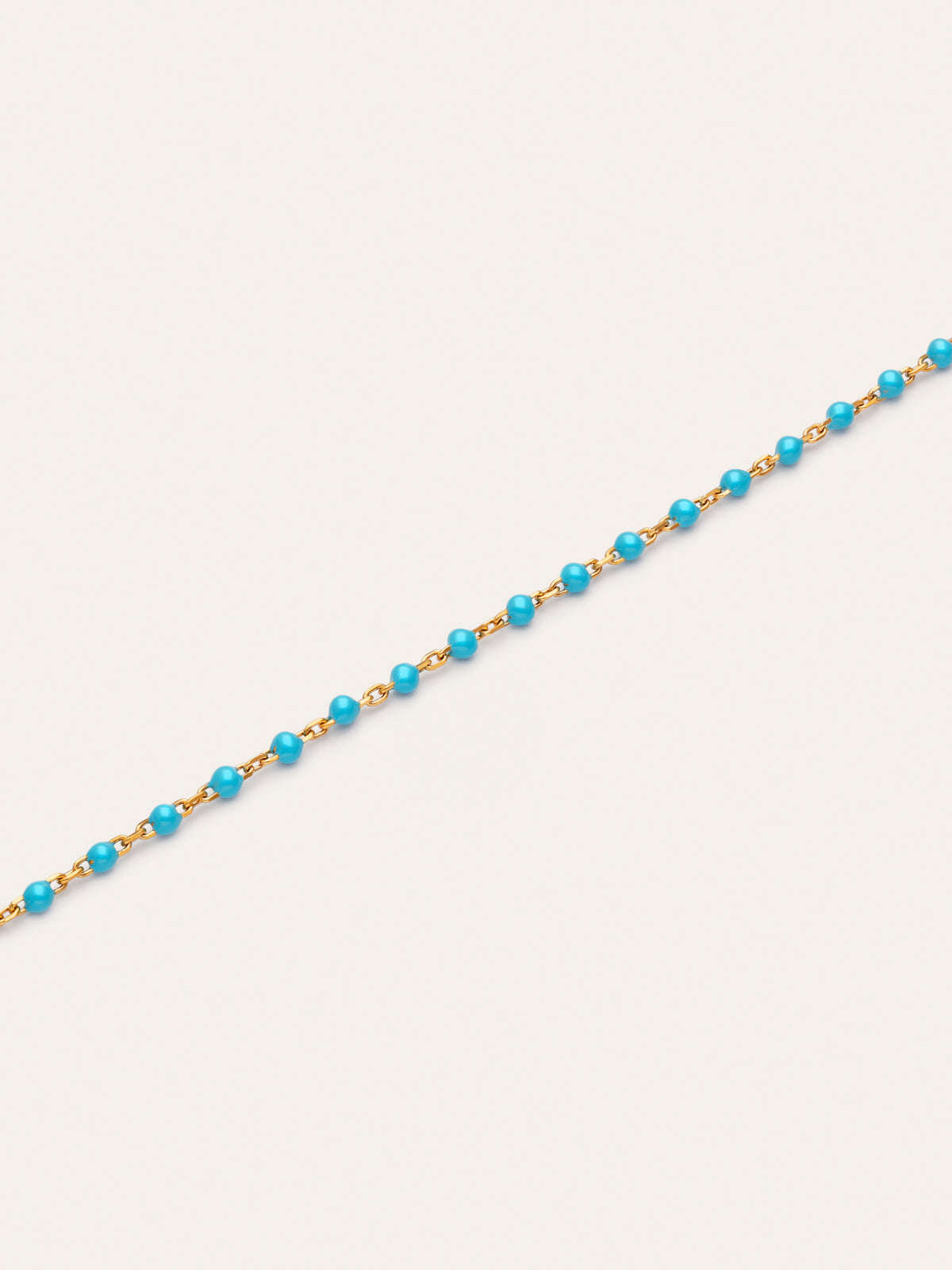 Imagen detalle de Armband Dots Turquoise Enamel Staal verguld met goud