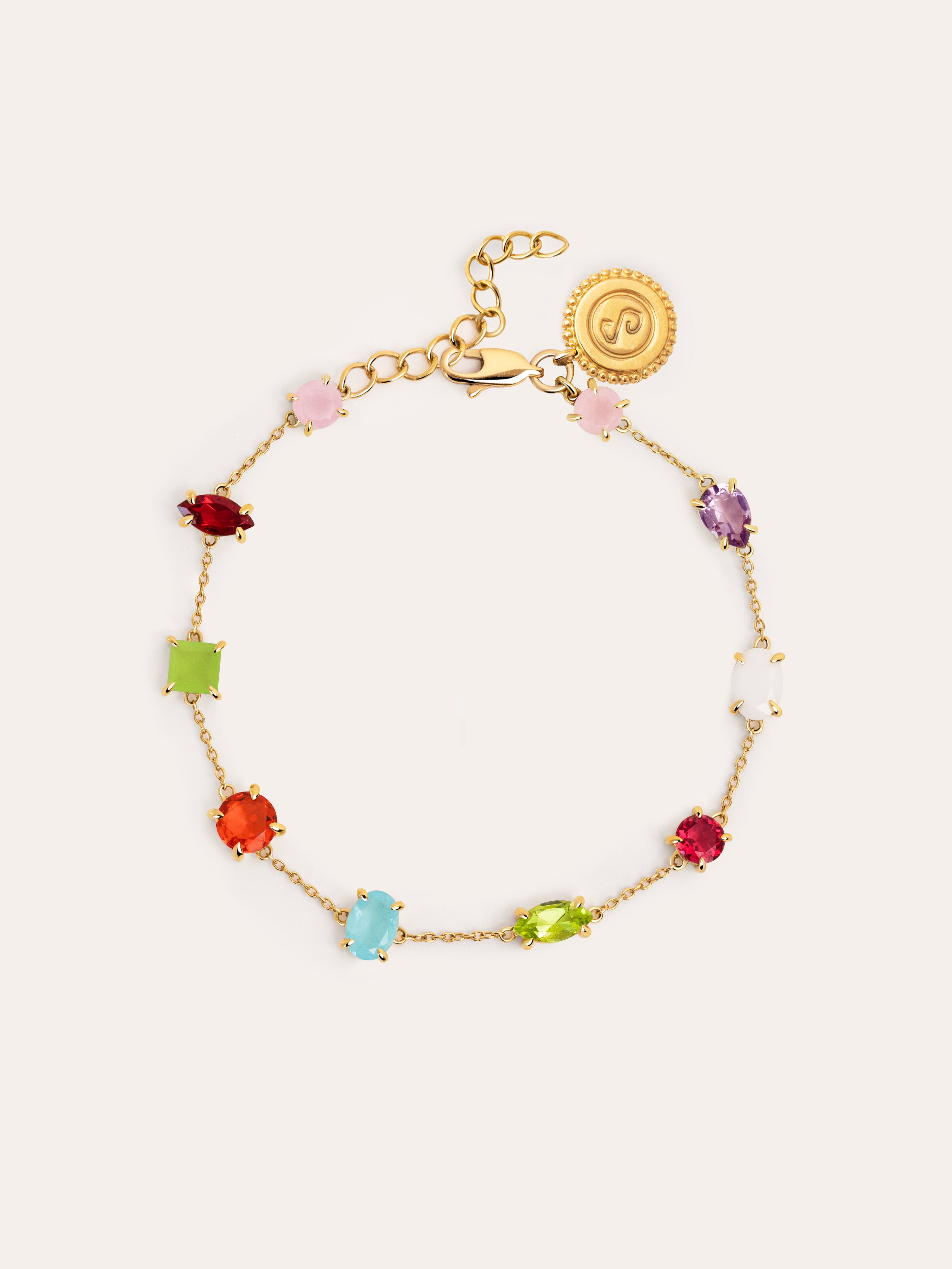 Pulsera Drop Orquidea Baño Oro