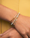 Pulsera Crystals Solar Acero Baño Oro