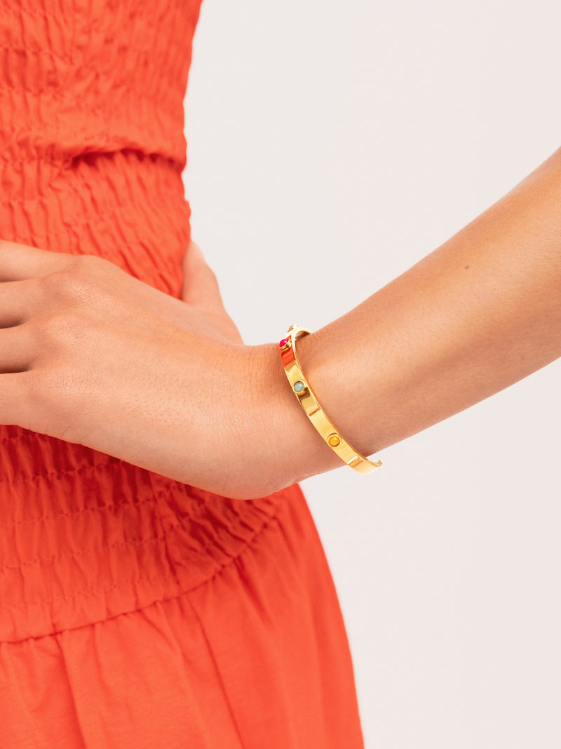 Brazalete Gina Acero Baño Oro
