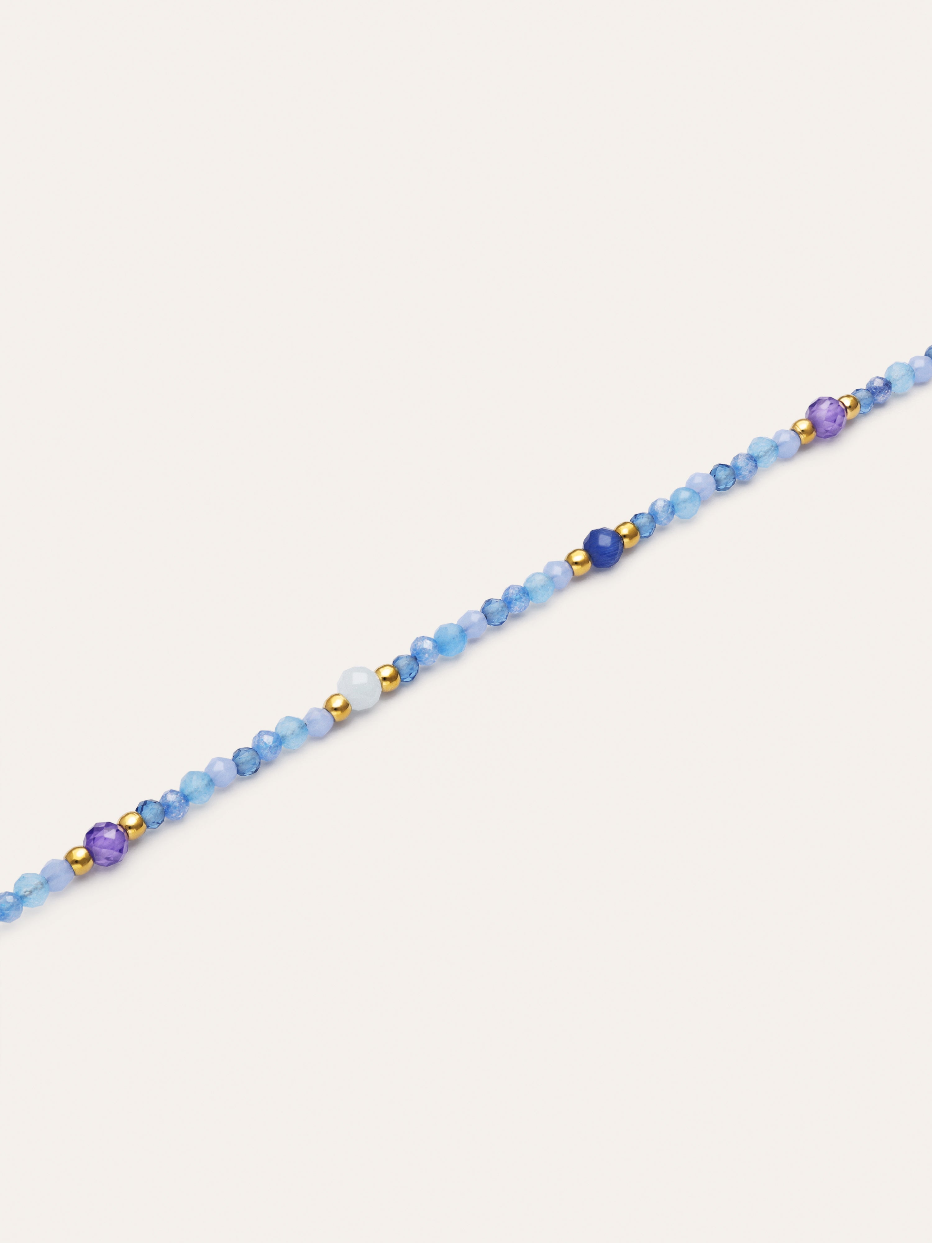 Glam Blue Stainless Steel Gold Bracelet