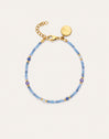 Glam Blue Stainless Steel Gold Bracelet