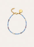 Glam Blue Stainless Steel Gold Bracelet