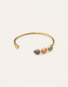 Brazalete Gota Stones Acero Baño Oro