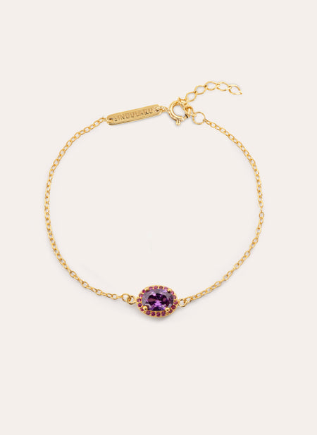 Pulsera Grape Colors Plata Baño Oro