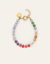 Pulsera Gummy Stones Acero Baño Oro
