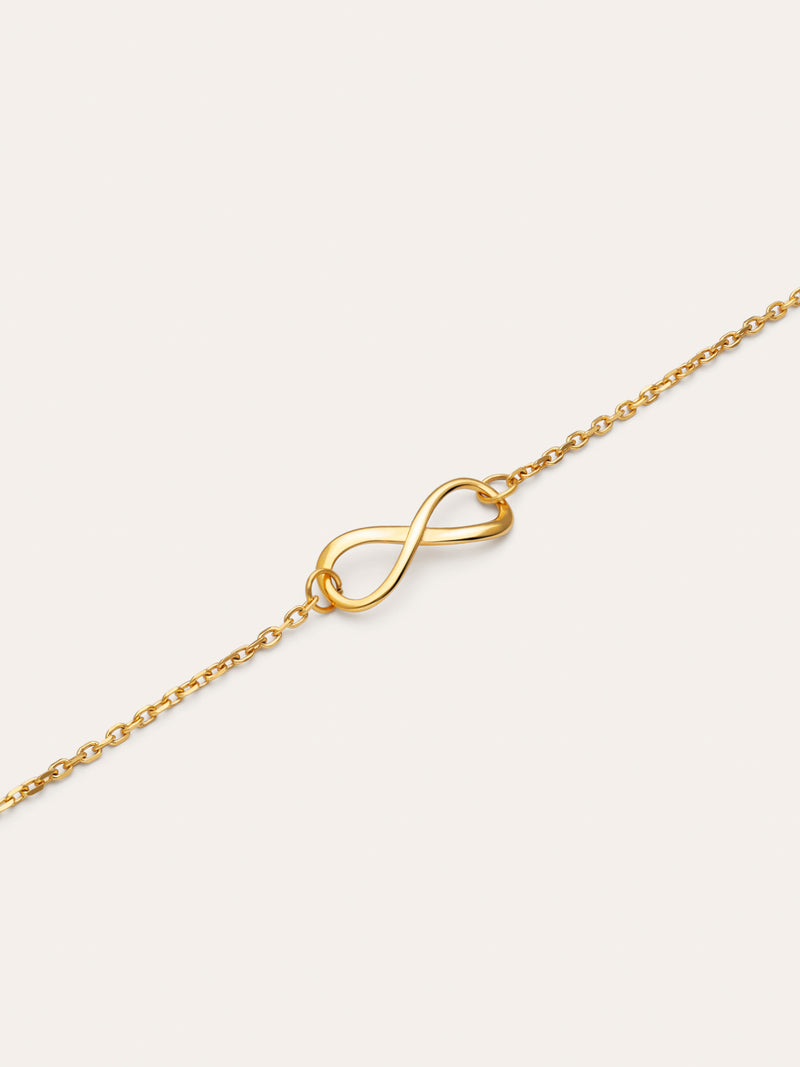 Bracelet Infini Acier Plaqué Or