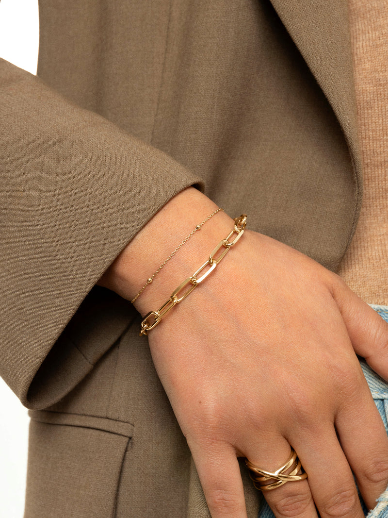 Link Stainless Steel Gold Bracelet