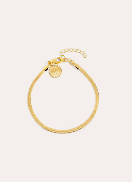 Pulsera Lisse S Acero Baño Oro