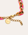 Pulsera Link Tropical Acero Baño Oro