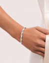 Bracelet Double Lisse Twister Acier - puesto en modelo
