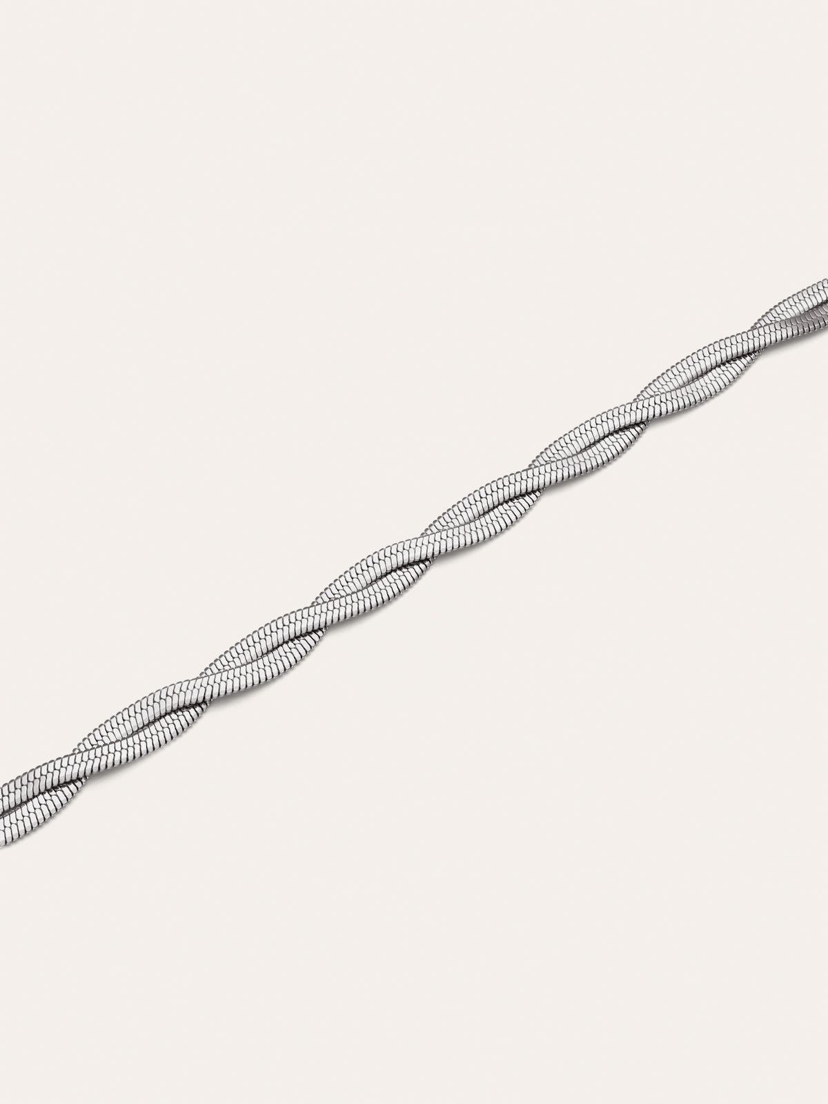 Imagen detalle de Bracelet Double Lisse Twister Acier