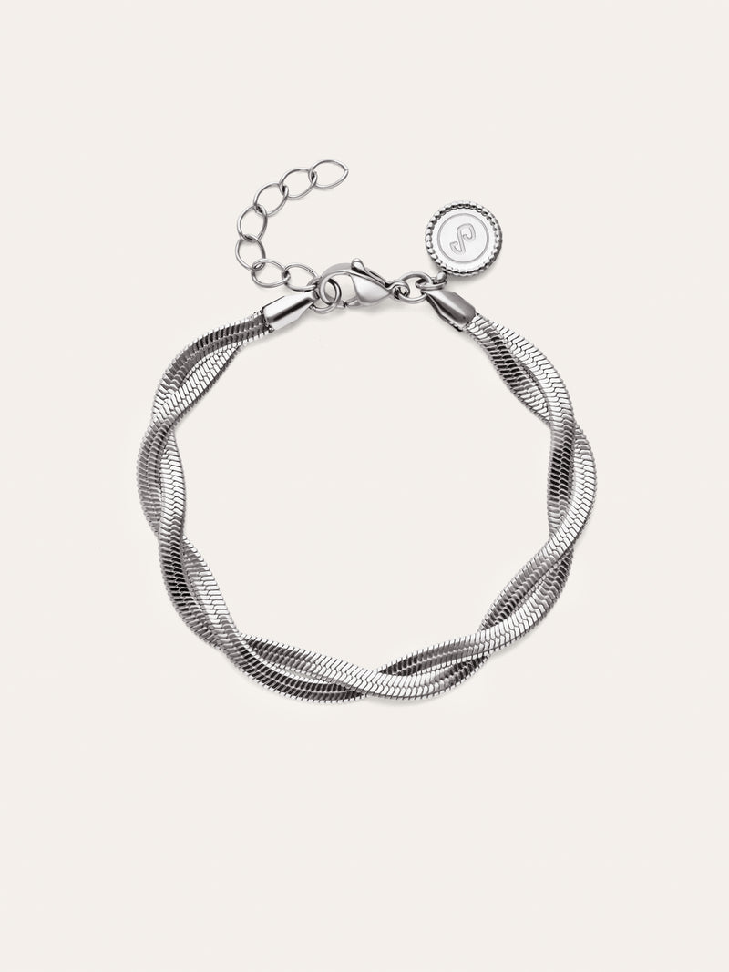 Bracelet Double Lisse Twister Acier