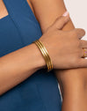 Brazalete Maxi Line Acero Baño Oro