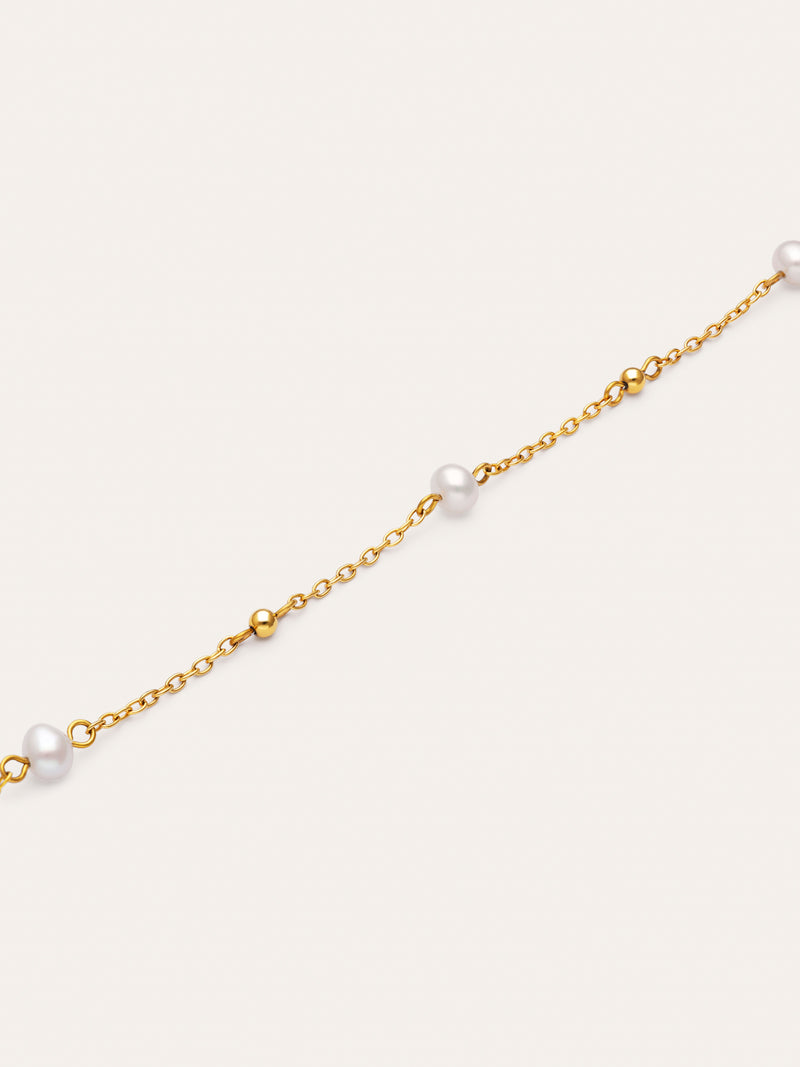 Bahia Pearls Steel Gold-Plated Bracelet