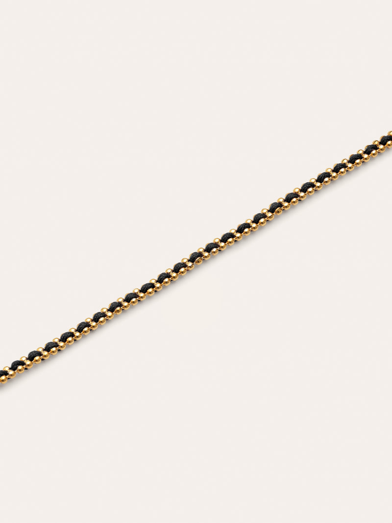 Morgana Black Stainless Steel Gold Bracelet