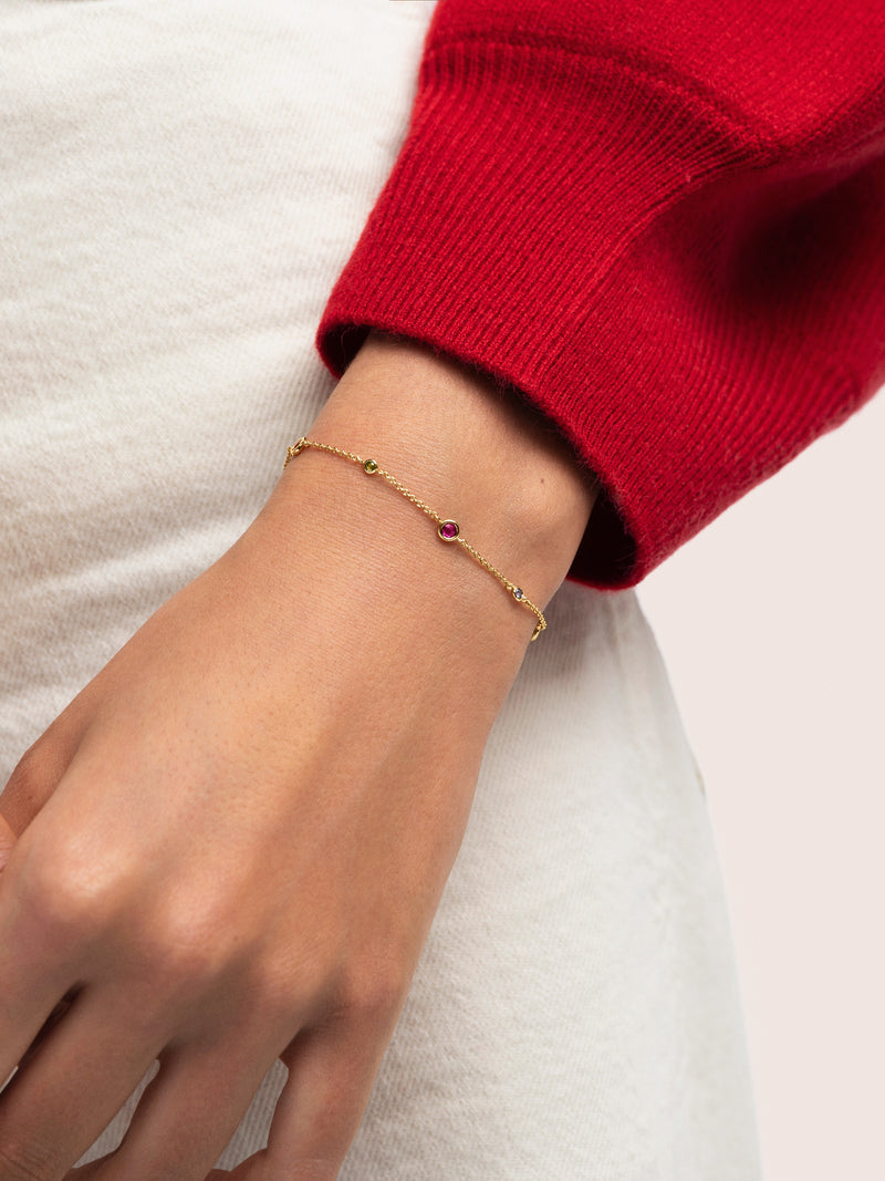 New Orbit Multicolor Gold Bracelet