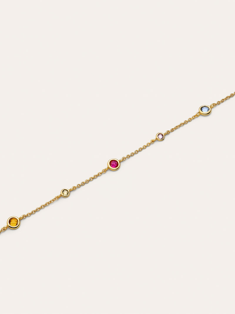 New Orbit Multicolor Gold Bracelet