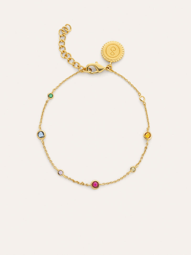 New Orbit Multicolor Gold Bracelet