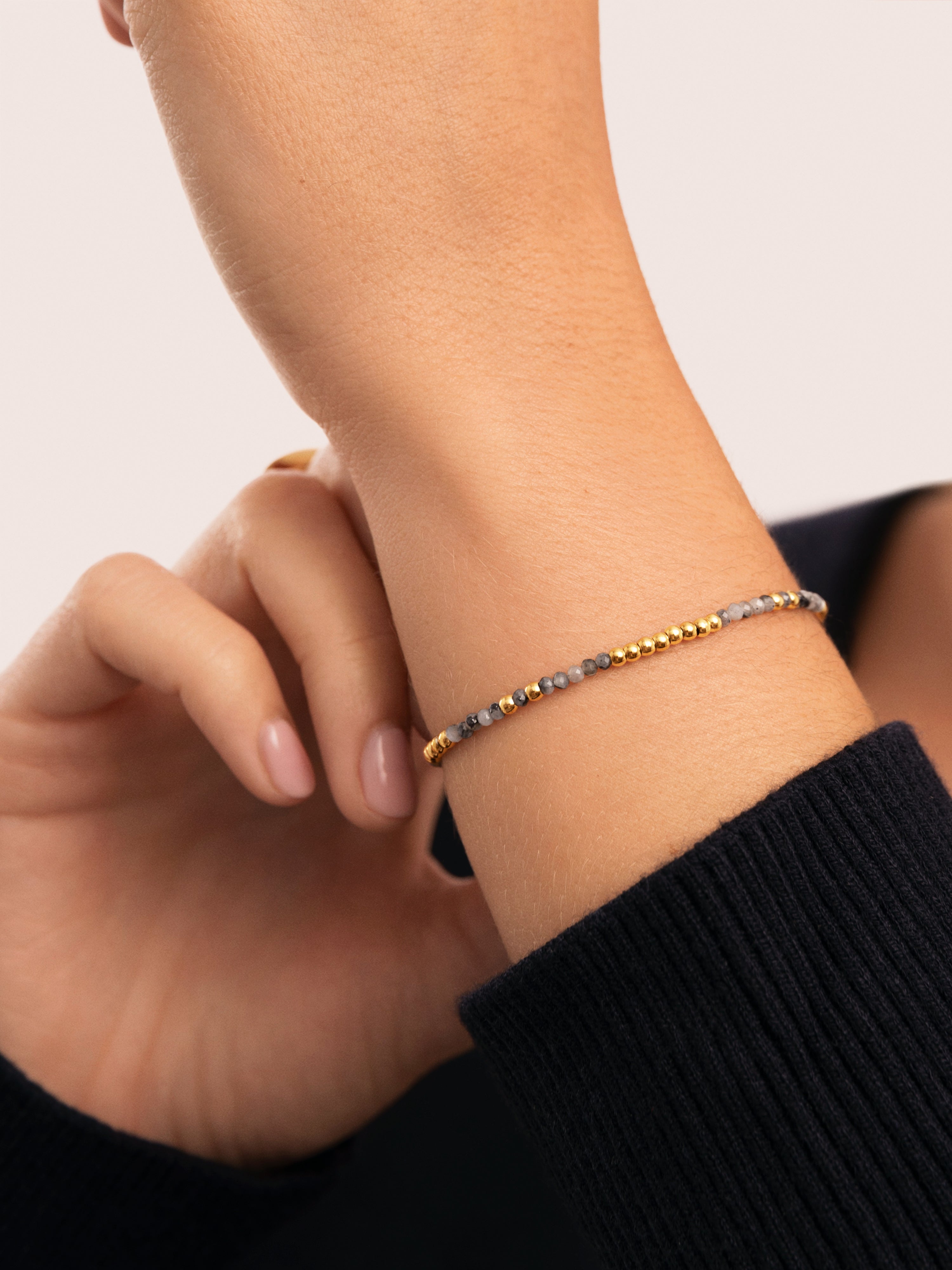 Pulsera Noche Acero Baño Oro