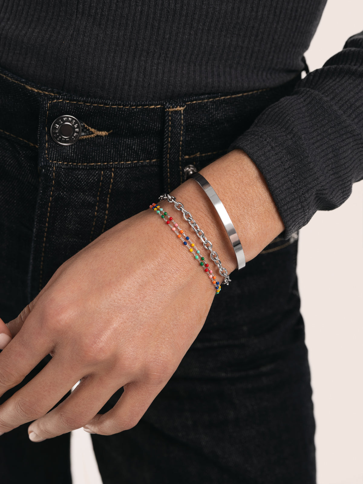 Bracelet Dots Colors Enamel Steel - vista 4