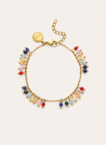 Pulsera Palmar Colors Acero Baño Oro