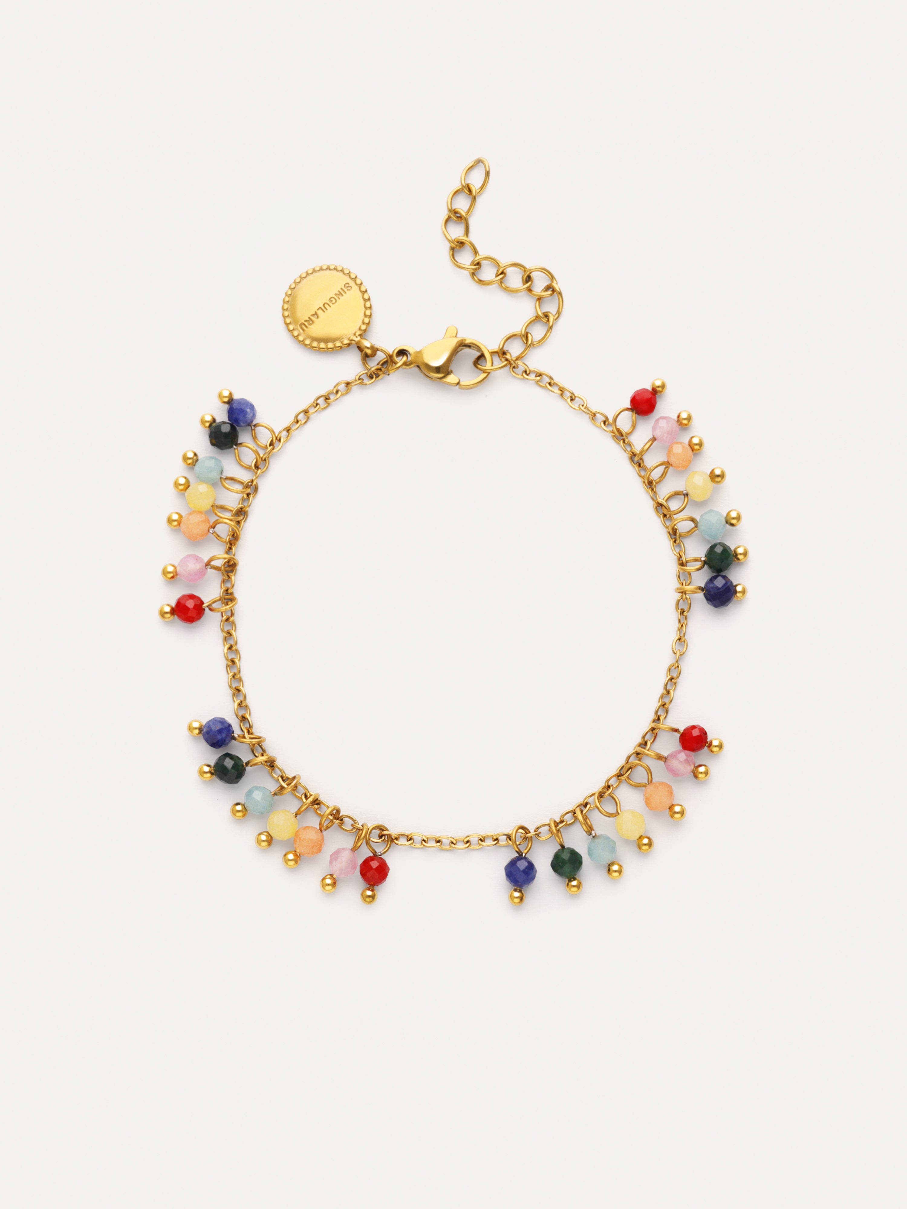 Pulsera Palmar Colors Acero Baño Oro