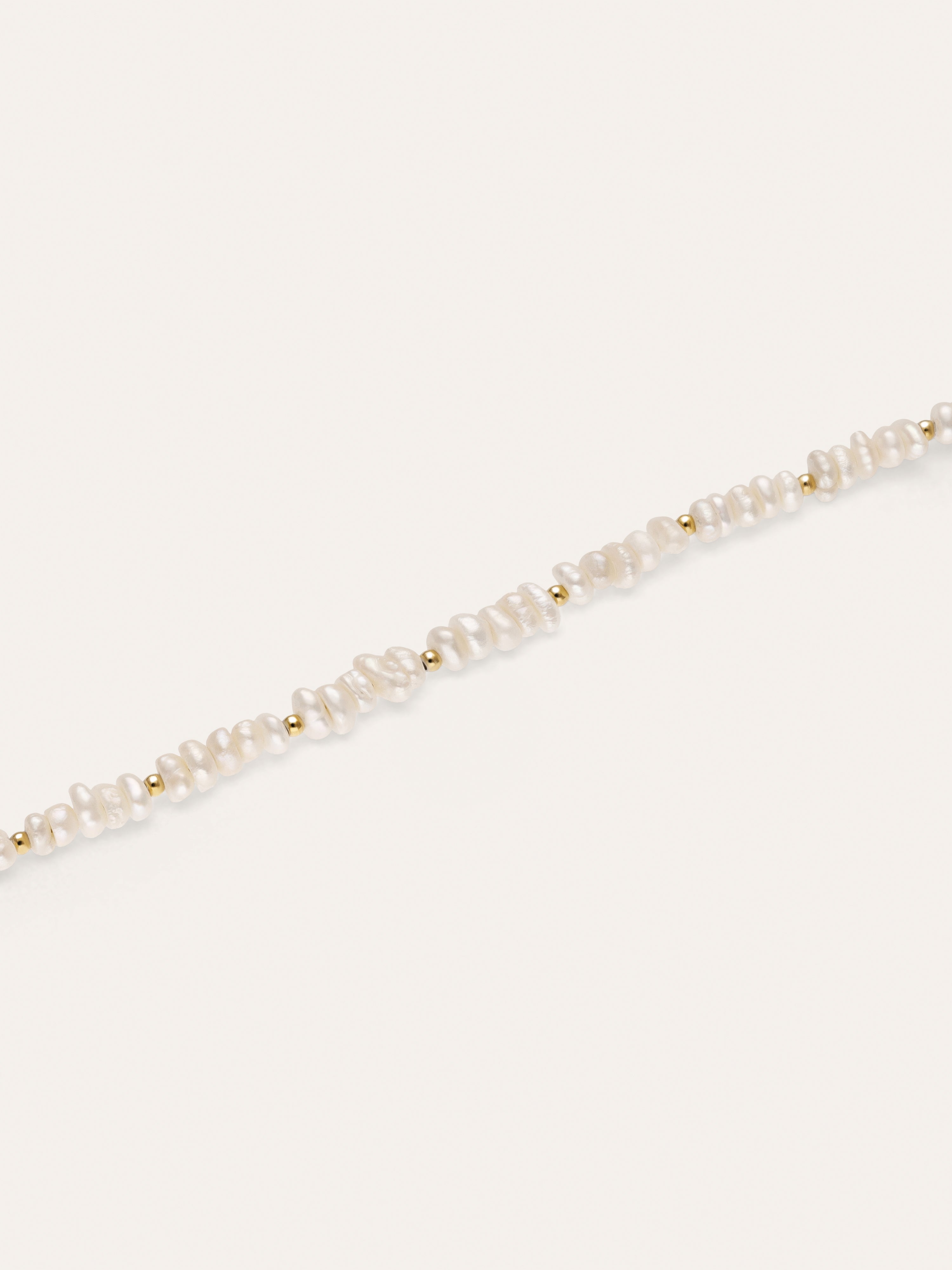 Pulsera Pearls Dots Acero Baño Oro