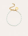 Pulsera Pompeya Turquesa Acero Baño Oro