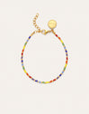 Pulsera Rainbow Colors Acero Baño Oro