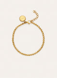 Pulsera Rosario Acero Baño Oro