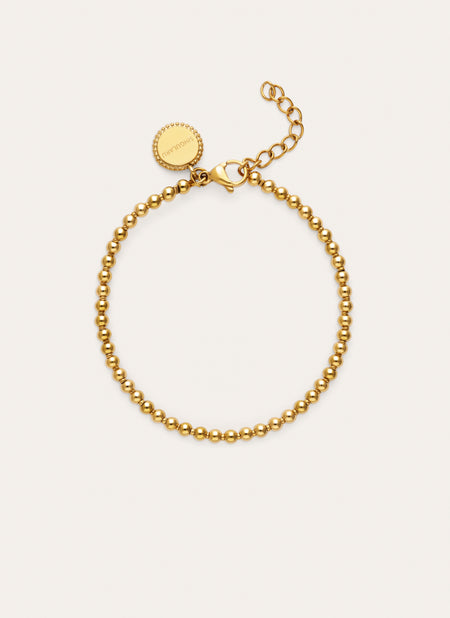 Pulsera Rosario Acero Baño Oro