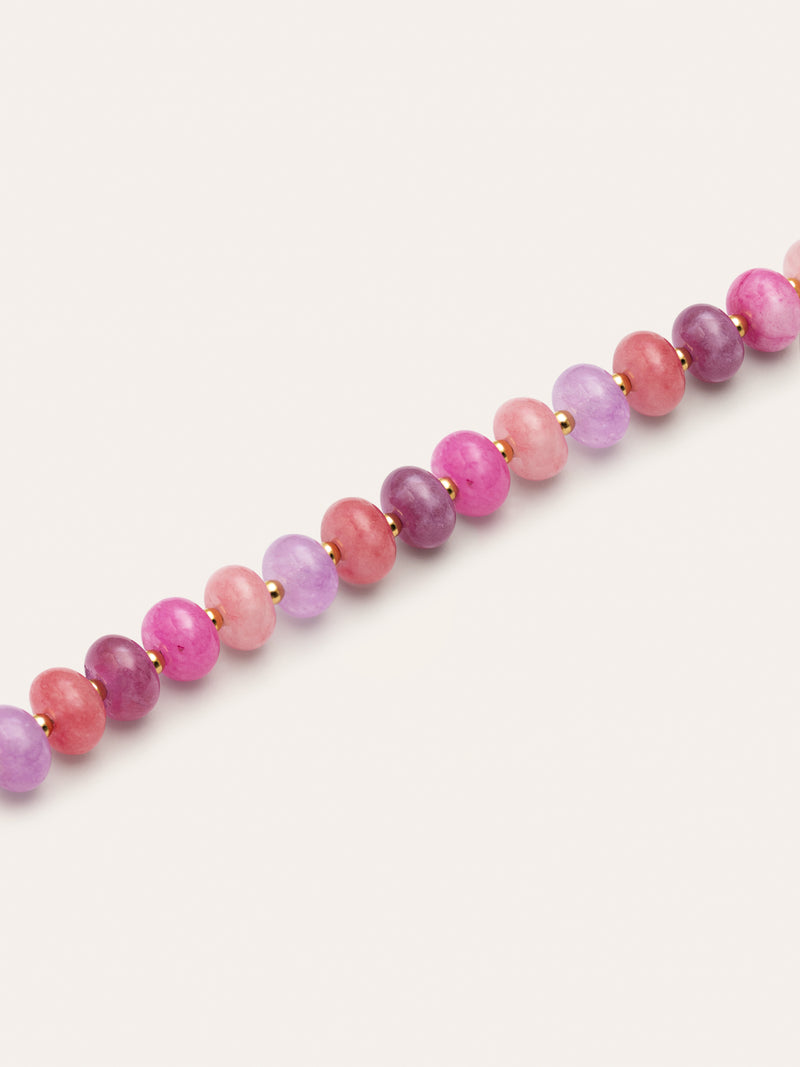 Rosé Stones Stainless Steel Gold Bracelet