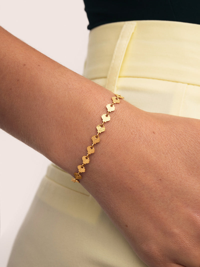 Shells Stainless Steel Gold Bracelet 