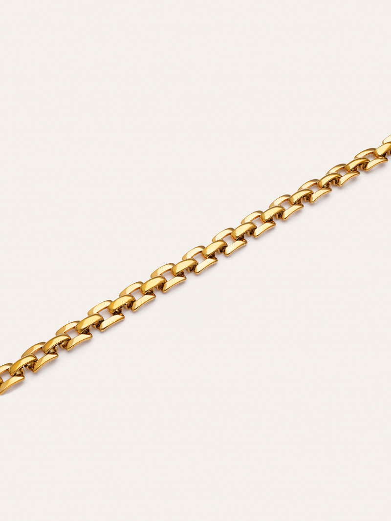Sierpe-Armband aus Stahl mit Goldplattierung