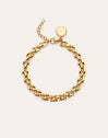 Sierpe-Armband aus Stahl mit Goldplattierung
