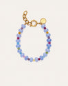 Skycolor Stones Stainless Steel Gold Bracelet