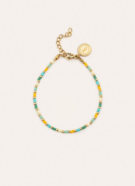 Summer Colors Stainless Steel Gold Bracelet 